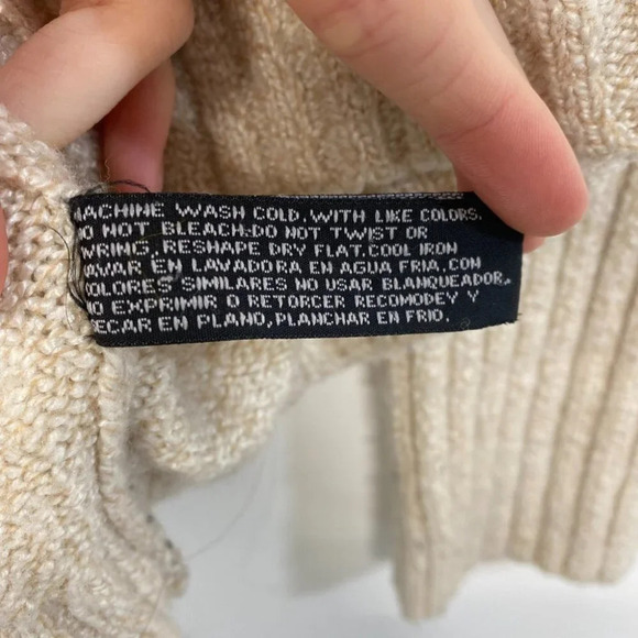 Carolyn Taylor Women's M Knit Sweater Cream Crew Neck Long Sleeve - Picture 5 of 6